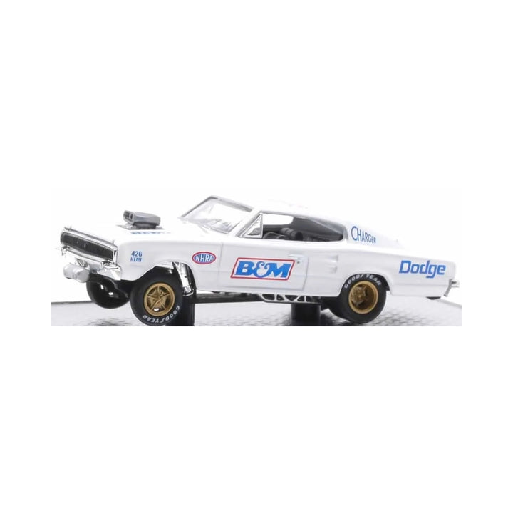 1966 Dodge Charger Gasser - White (B&M Racing / Walmart Auto-Haulers - Set)