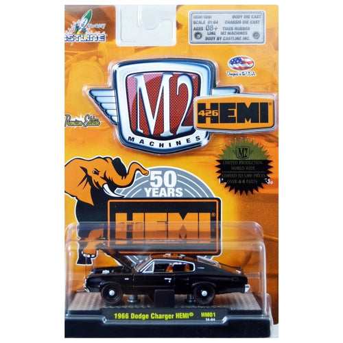 1966 Dodge Charger HEMI - Black (Clamshell Blister, HEMI 50th Anniversary)