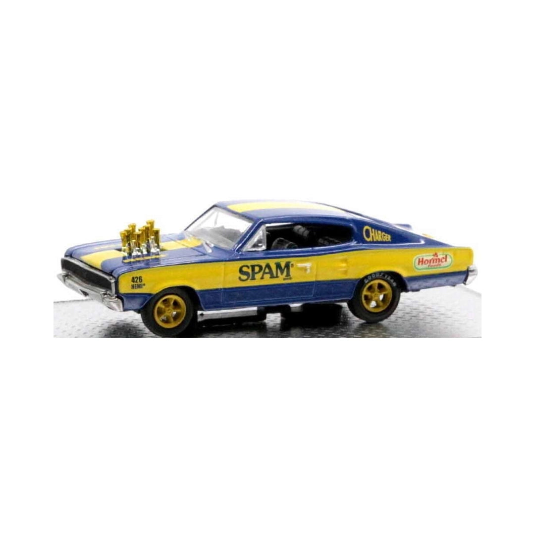 1966 Dodge Charger HEMI - Blue & Yellow (SPAM Livery / Auto-Haulers - Set)