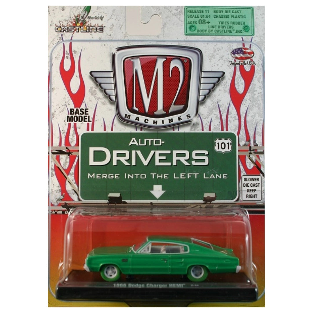 1966 Dodge Charger HEMI - Green (Blister Card, Auto-Drivers)