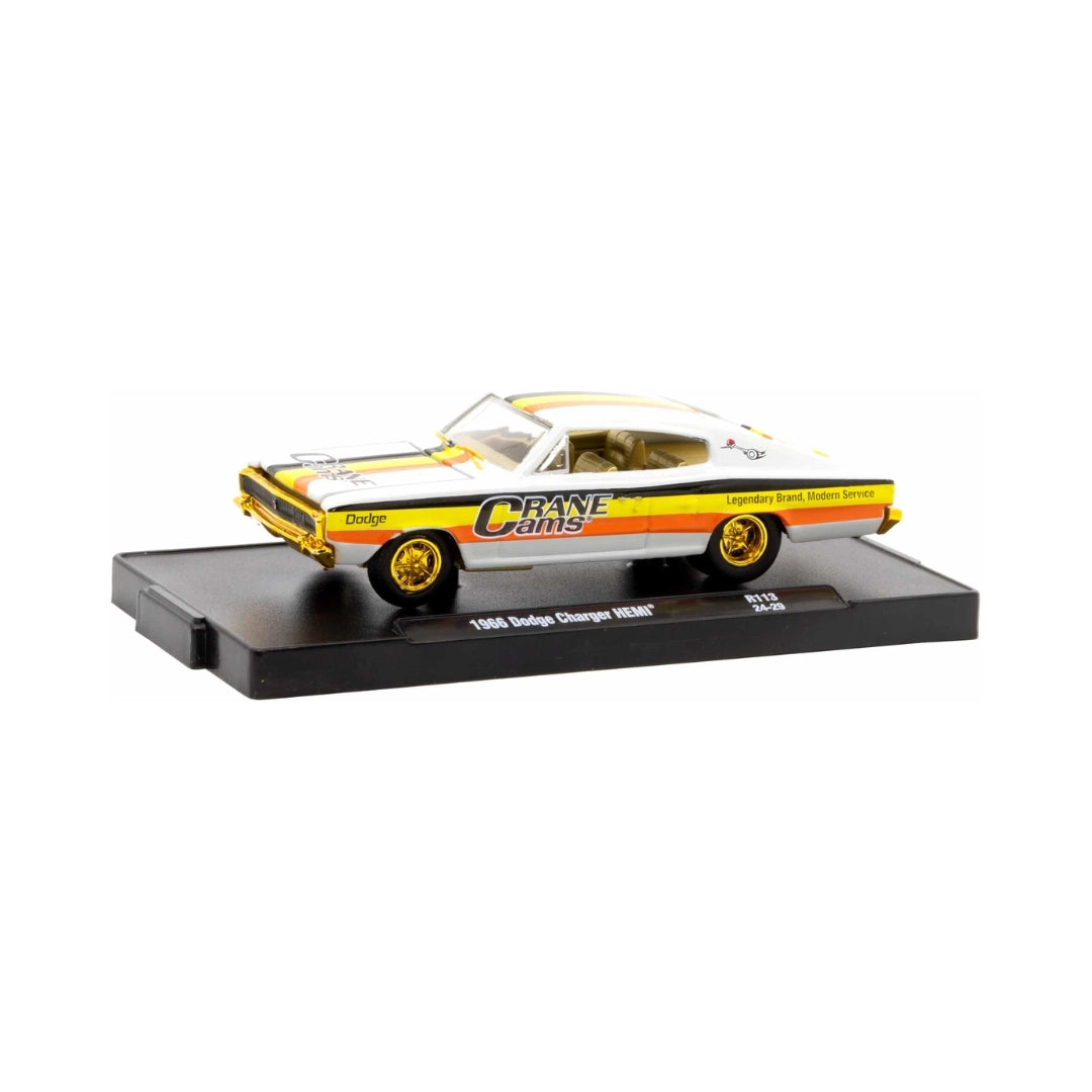 1966 Dodge Charger HEMI - White & Yellow (Crane Cams Chase / Gold Chrome, Gold Interior)