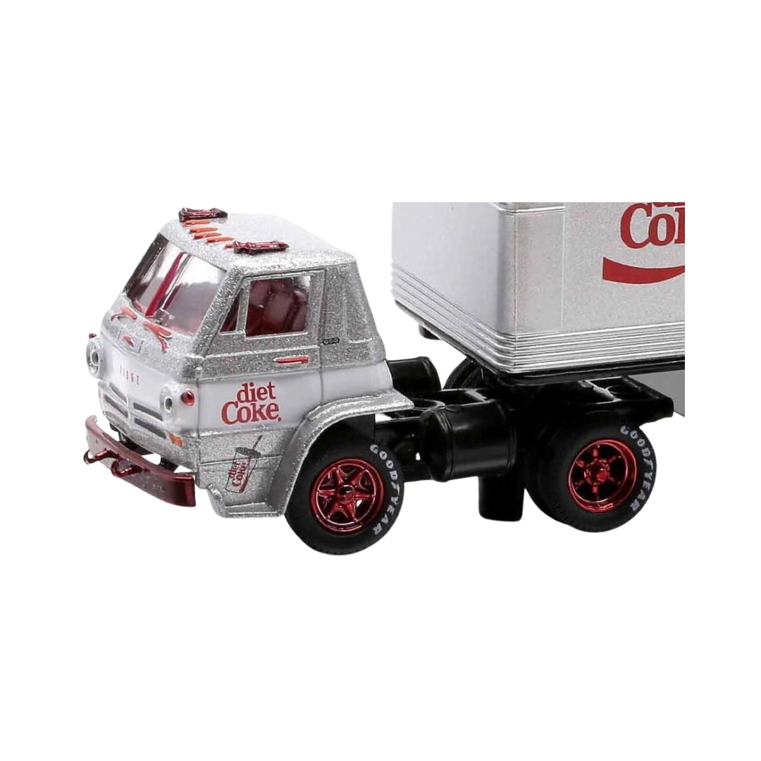 1966 Dodge L600 COE - Silver Diet Coke Chase (Red Wheels)