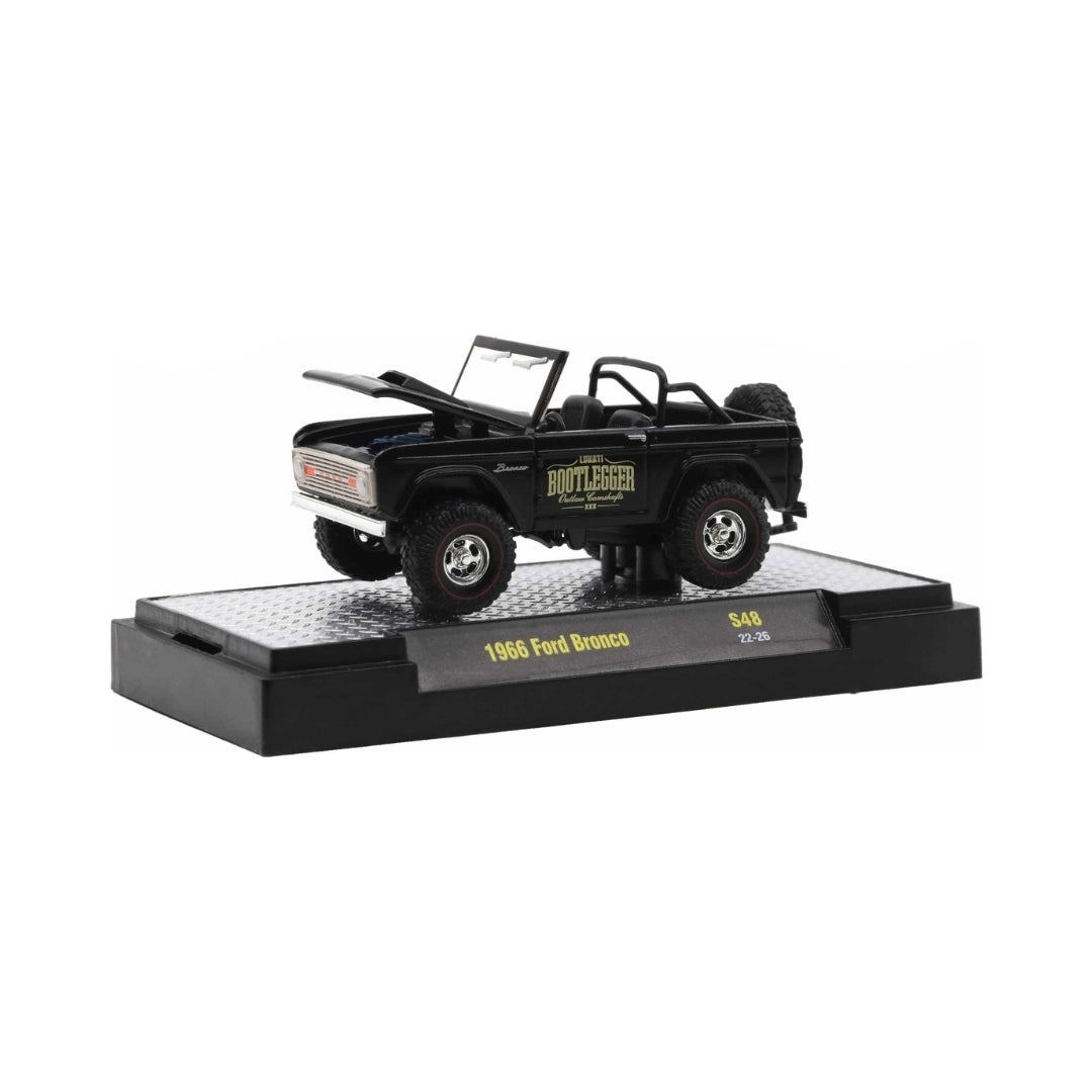 1966 Ford Bronco - Black (Bootlegger Outlaw livery, Open top, Walmart Exclusive)