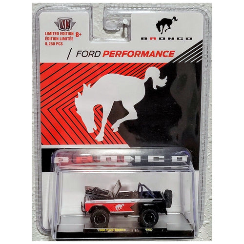 1966 Ford Bronco - Black & Red (Open top, Blue roll cage)