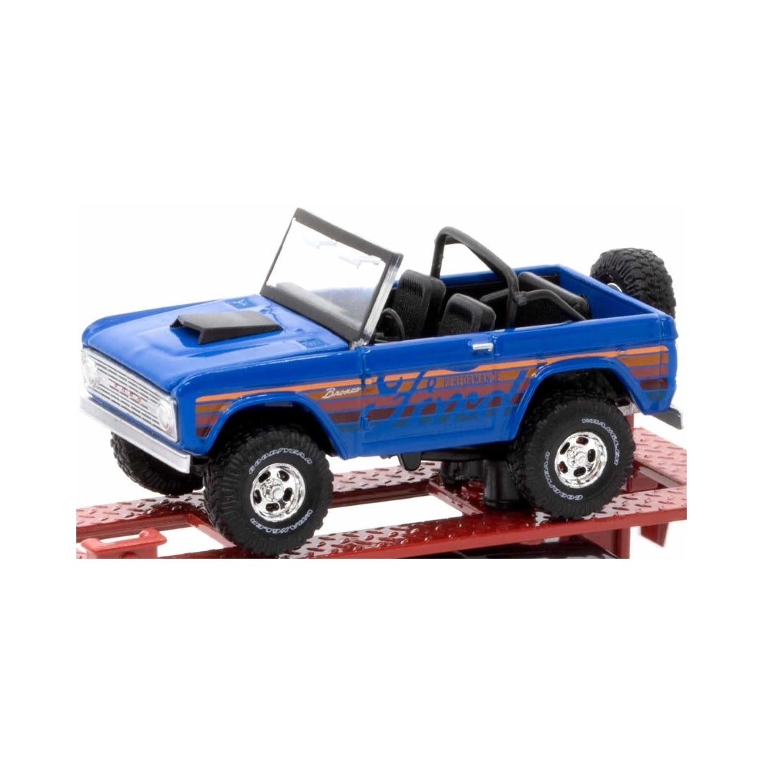 1966 Ford Bronco - Blue (Auto-Lift set, Orange stripe livery, Open top)