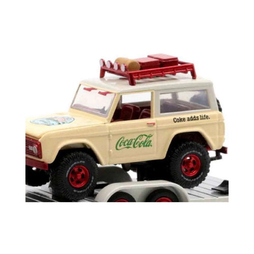 1966 Ford Bronco - Cream (Coca-Cola livery, Red chrome rims, Roof rack, Chase)