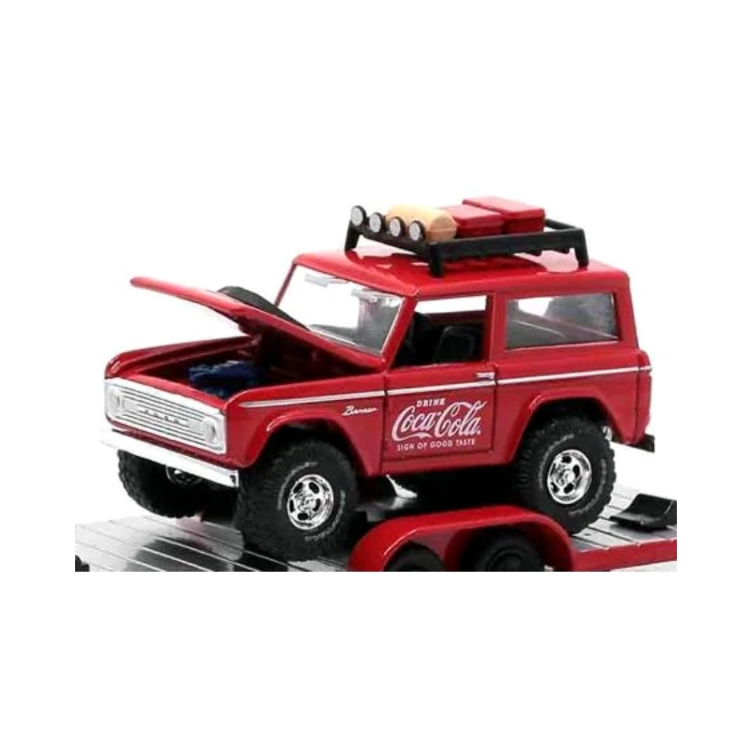 1966 Ford Bronco - Red (Coca-Cola livery, Silver details, Roof rack)