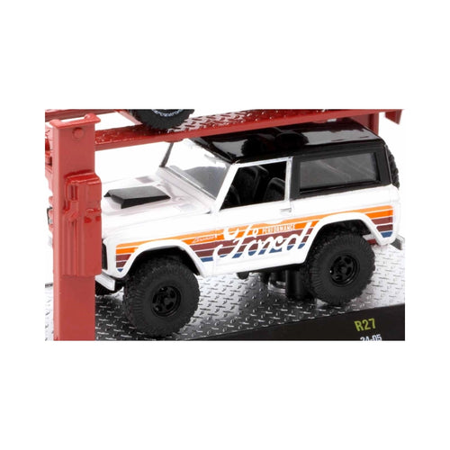 1966 Ford Bronco - White (Auto-Lift set, Orange stripe livery)
