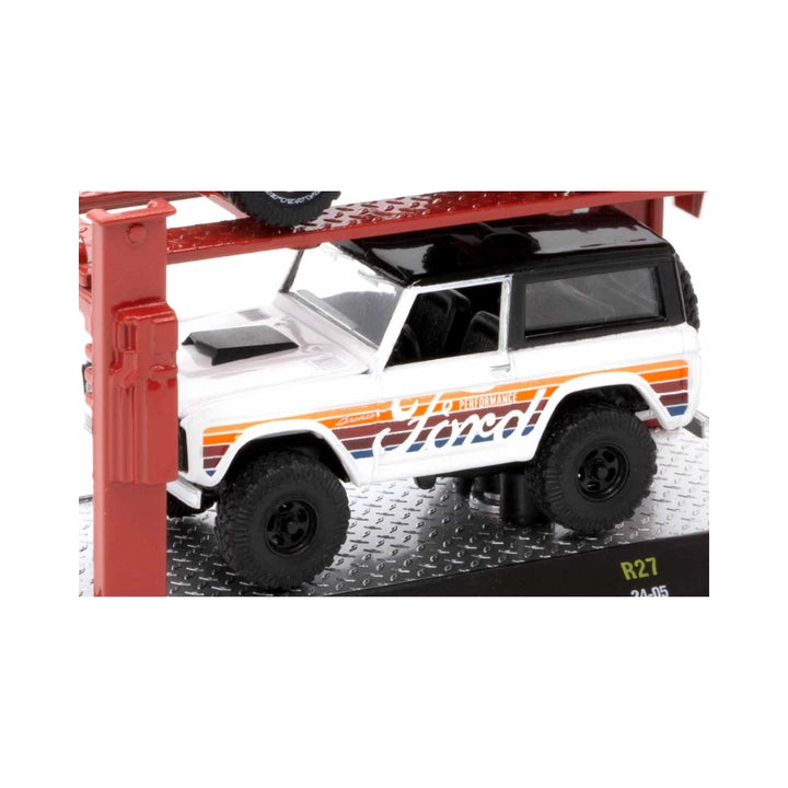 1966 Ford Bronco - White (Auto-Lift set, Orange stripe livery)