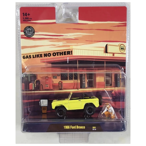 1966 Ford Bronco - Yellow (Auto-Figs with accessories)
