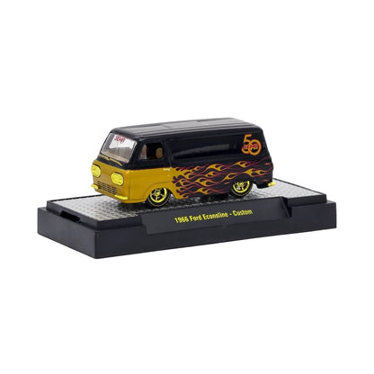 1966 Ford Econoline Custom - Black/Yellow Flames (Yellow Chrome Rims & Details, Brass Interior - Chase)