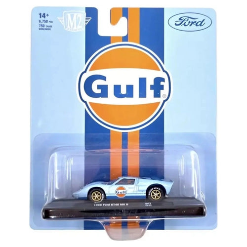 1966 Ford GT40 MK II - Light Blue Gulf Livery (Brass Rims, Black Details & Interior)