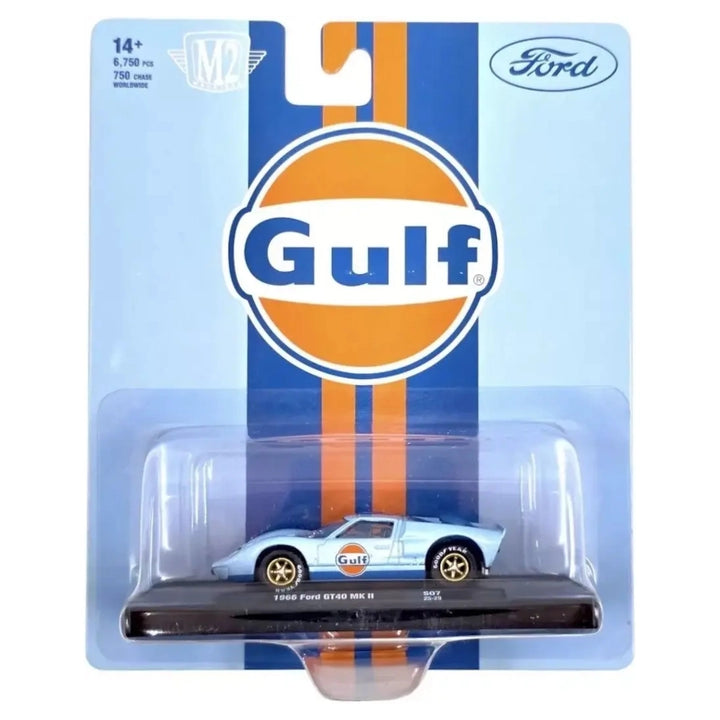 1966 Ford GT40 MK II - Light Blue Gulf Livery (Brass Rims, Black Details & Interior)