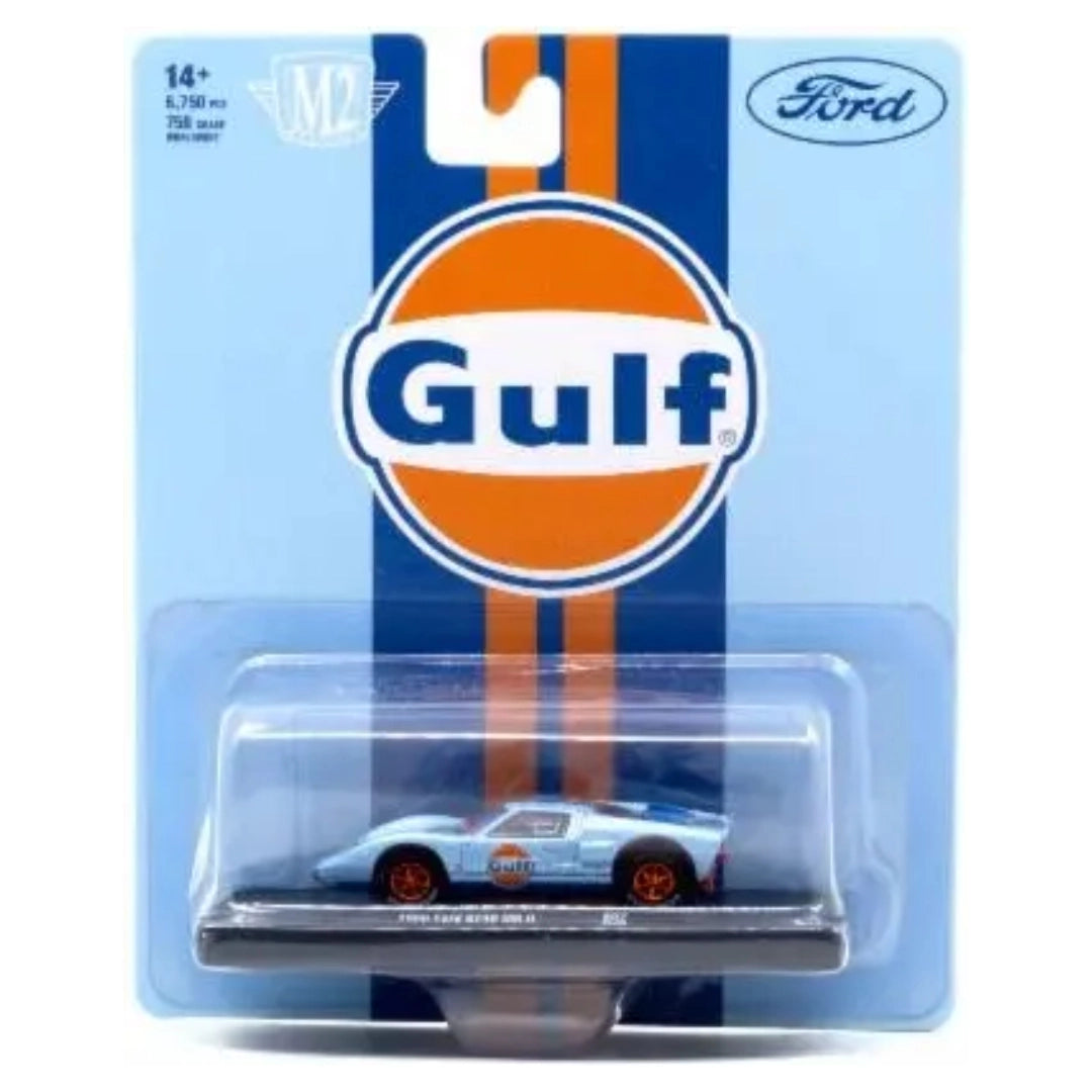 1966 Ford GT40 MK II - Light Blue Gulf Livery (Red Chrome Rims & Details, Red Interior Chase)