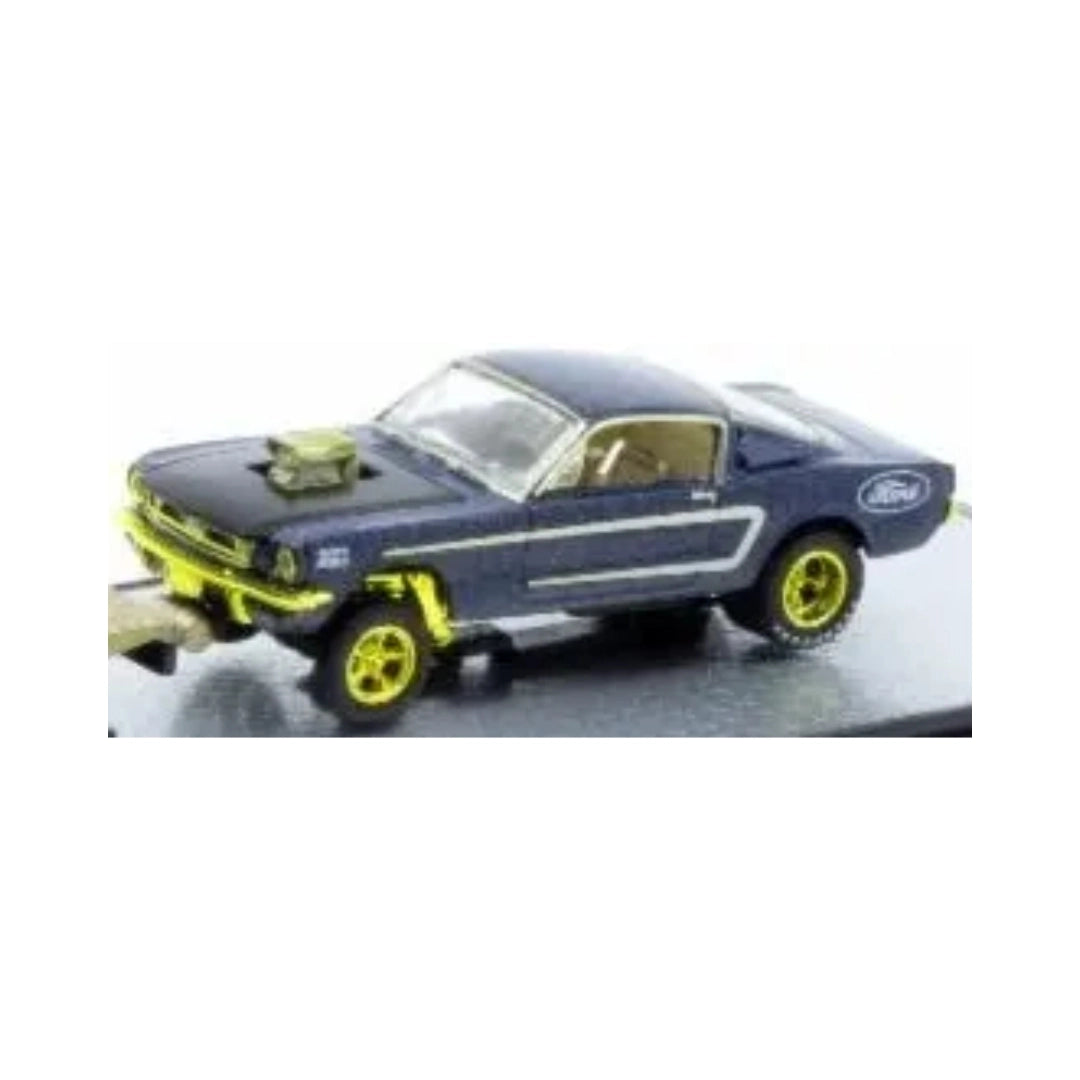1966 Ford Mustang Gasser - Dark Blue & Silver with Yellow Chrome (Chase)