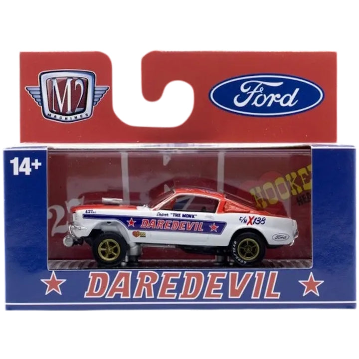 1966 Ford Mustang Gasser - White & Red with Blue Graphics