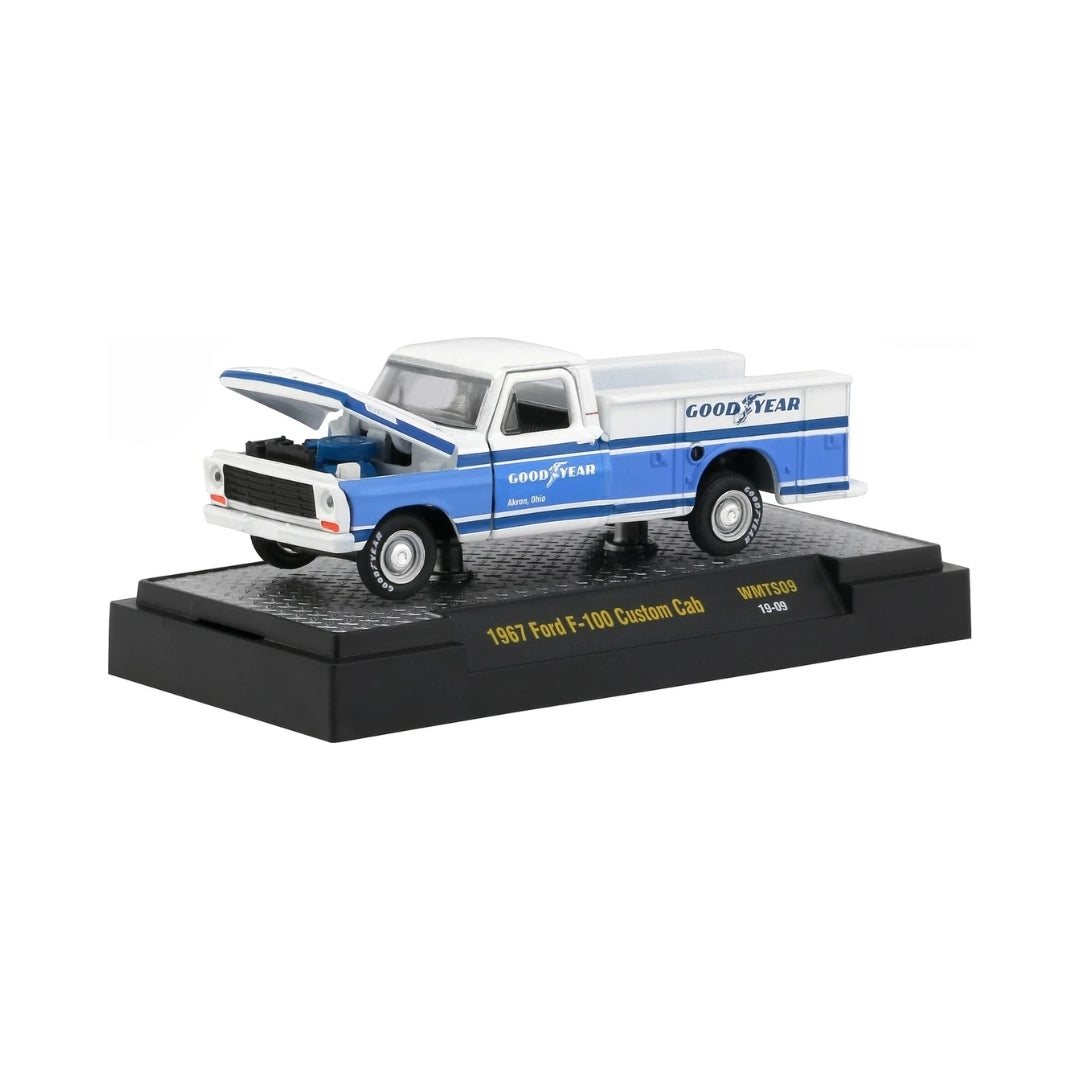 1967 Ford F-100 Custom Cab Truck - White & Blue Goodyear
