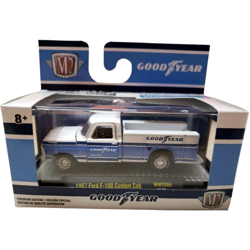 1967 Ford F-100 Custom Cab Truck - White & Blue Goodyear