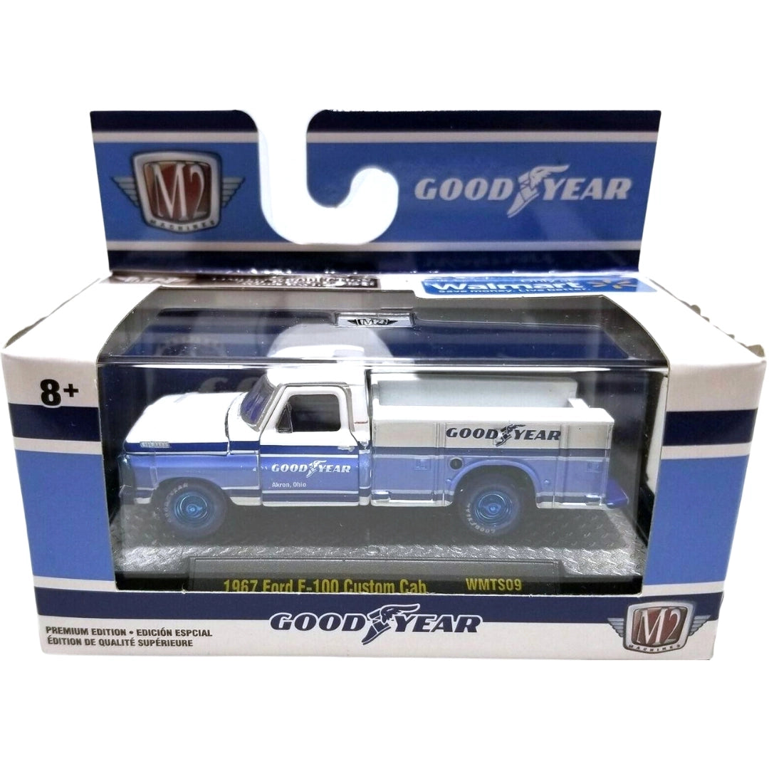 1967 Ford F-100 Custom Cab Truck - White & Blue Goodyear Chase