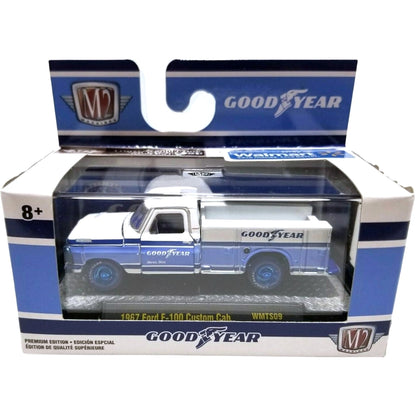 1967 Ford F-100 Custom Cab Truck - White & Blue Goodyear Chase