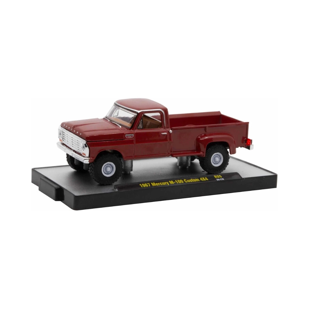 1967 Mercury M-100 Custom 4X4 - Red (White Rims, Silver Chrome Details, Light Brown Interior)