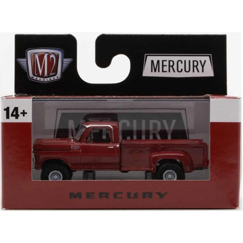 1967 Mercury M-100 Custom 4X4 - Red (White Rims, Silver Chrome Details, Light Brown Interior)