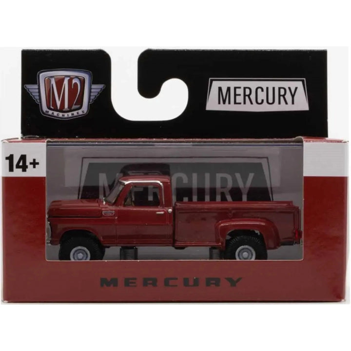 1967 Mercury M-100 Custom 4X4 - Red (White Rims, Silver Chrome Details, Light Brown Interior)