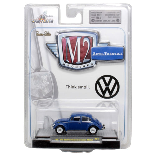 1967 VW Beetle Deluxe European Model - Blue (Clamshell Blister)