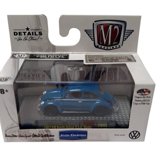 1967 VW Beetle Deluxe USA Model - Blue (Auto-Thentics Volkswagen Release VW05)