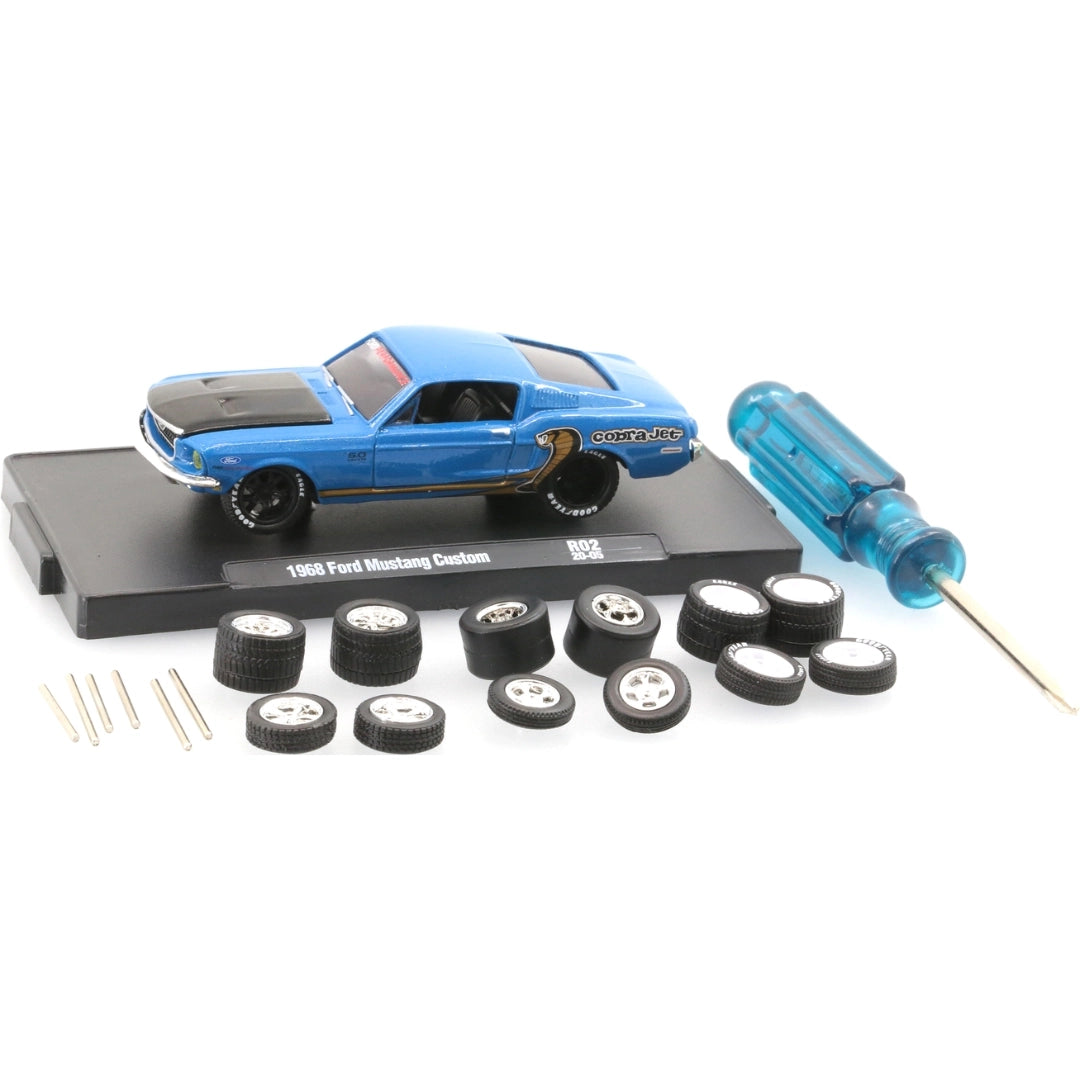 1968 Ford Mustang Custom - Blue (Black Hood)
