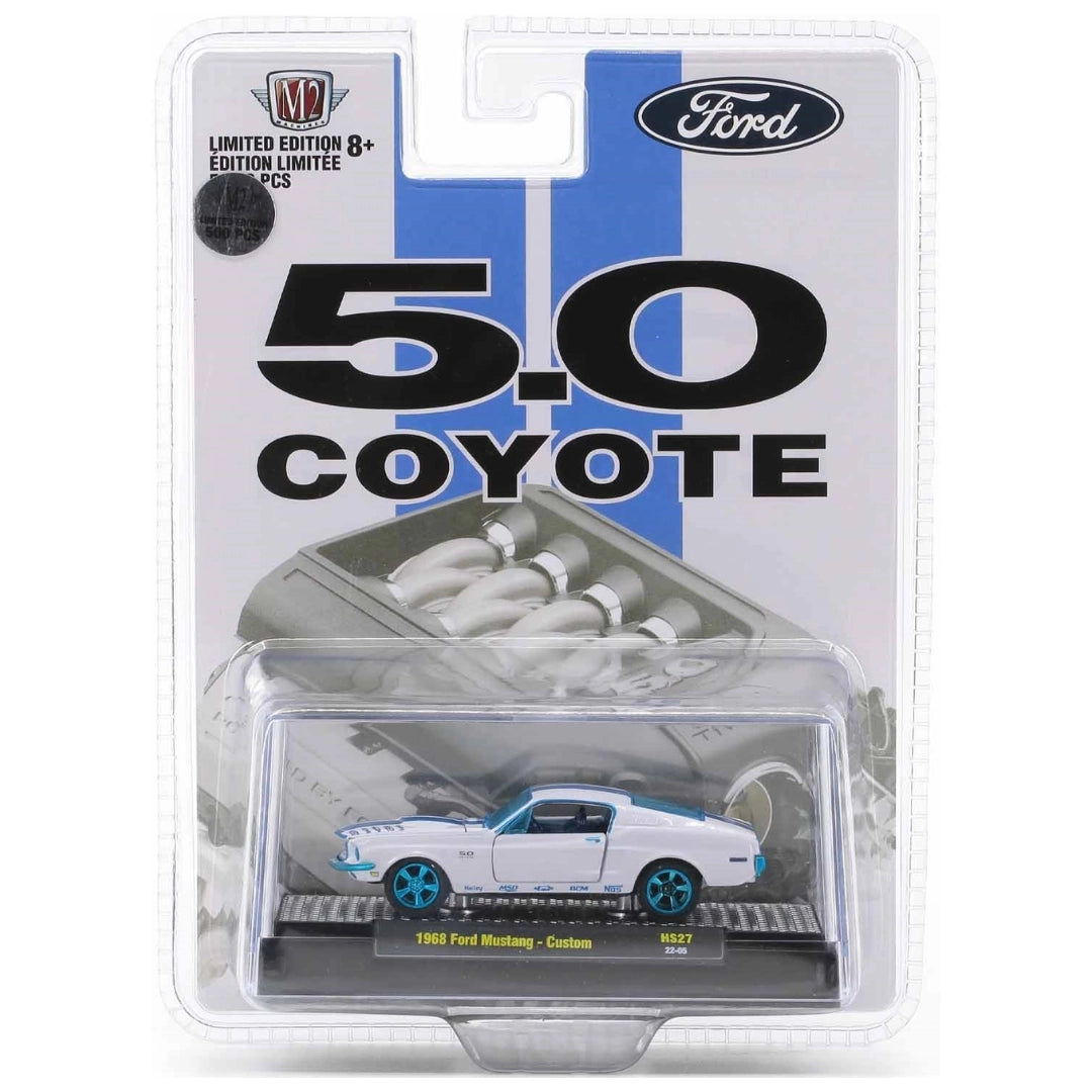 1968 Ford Mustang Custom - White (Aquamarine Chase)