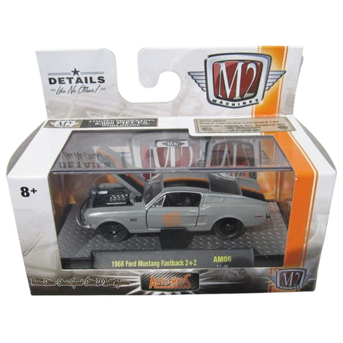 1968 Ford Mustang Fastback 2+2 - Silver (Orange Door)