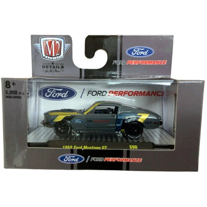 1968 Ford Mustang GT - Black/Yellow (Display Base)