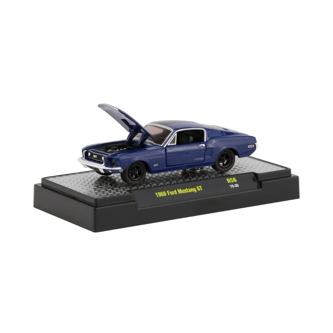 1968 Ford Mustang GT - Blue (Display Base)