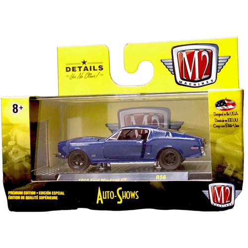 1968 Ford Mustang GT - Blue (Display Base)
