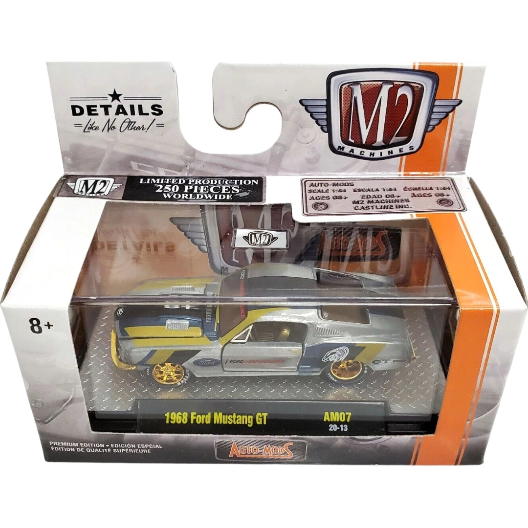 1968 Ford Mustang GT - Silver (Gold Rims, Chase)
