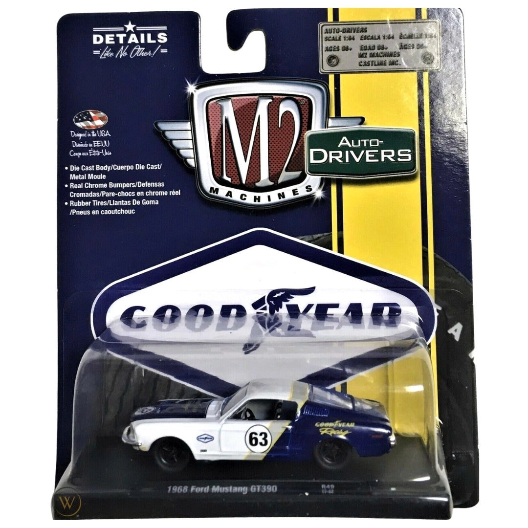 1968 Ford Mustang GT 390 - White/Blue (#63)