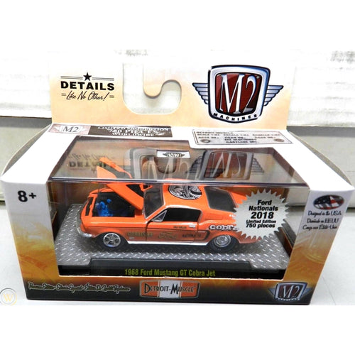 1968 Ford Mustang GT Cobra Jet - Orange (Chase, Display Base)