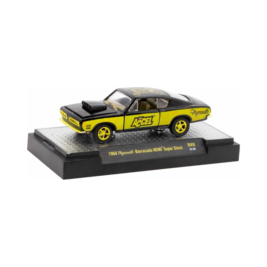1968 Plymouth Barracuda HEMI Super Stock – Black & Yellow (Accel Livery, Chase)