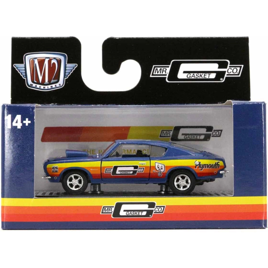 1968 Plymouth Barracuda HEMI Super Stock – Blue & Yellow (Mr. Gasket Livery)