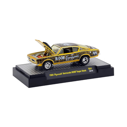 1968 Plymouth Barracuda HEMI Super Stock – Gold & Black (Mooneyes Livery)