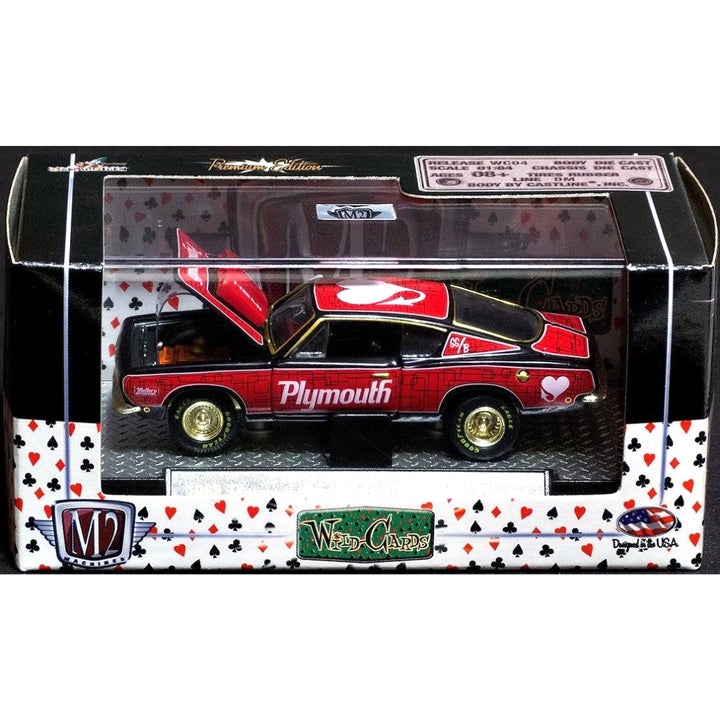 1968 Plymouth Barracuda HEMI Super Stock – Red & Black (Valentine Hearts Livery, Box Packaging)