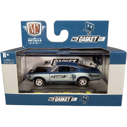 1968 Plymouth Barracuda HEMI Super Stock – Silver & Blue (Mr. Gasket Livery)