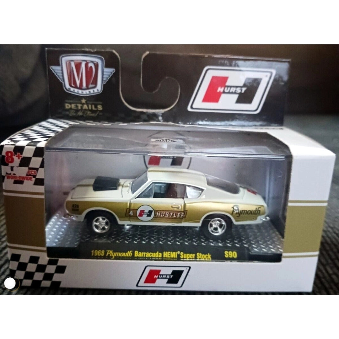 1968 Plymouth Barracuda HEMI Super Stock – White & Gold (Hurst Performance Livery)