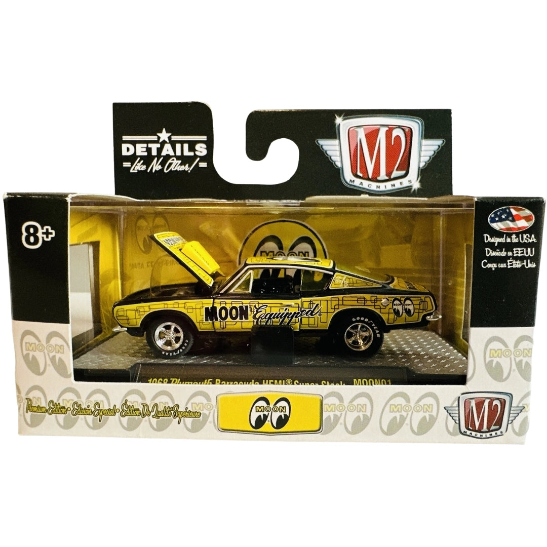 1968 Plymouth Barracuda HEMI Super Stock – Yellow (Mooneyes Livery)