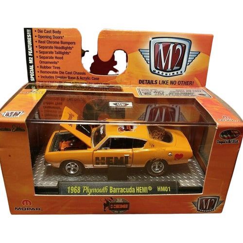 1968 Plymouth Barracuda HEMI – Orange (HEMI Livery, Box Packaging)