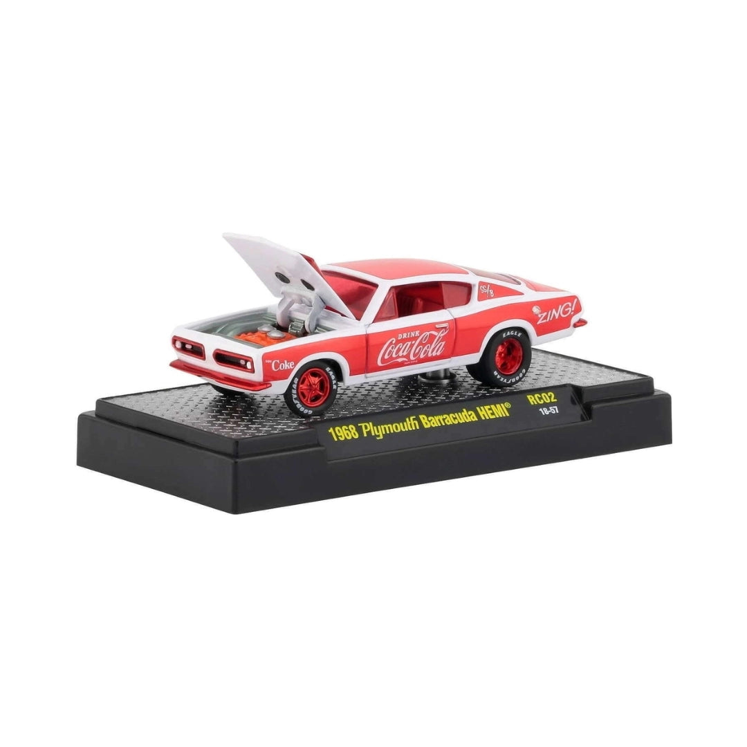 1968 Plymouth Barracuda HEMI – White & Red (Coca-Cola Livery, Chase)