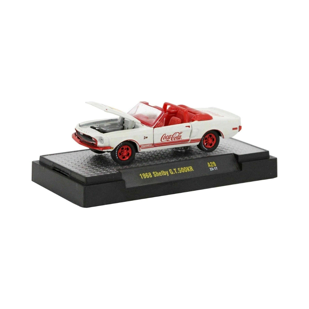 1968 Shelby G.T.500KR - White & Red Convertible (Coca-Cola Series Release A29 Chase, Red Rims)