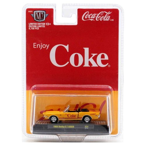 1968 Shelby G.T.500KR - Yellow & Black Convertible (Coca-Cola Series Release A24, Hood Open)