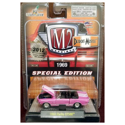 1968 Shelby GT500 - Pink Convertible (Detroit-Muscle Single Car Release, Die Cast X Collectors Expo Exclusive, Premium Range)